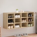 vidaXL Cabinet à chaussures avec étagère avec stockage Chêne sonoma 103x30x51 cm