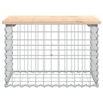 vidaXL Banc de jardin design de gabion 63x44x42 cm bois massif de pin