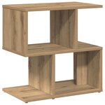 vidaXL Tables de chevet 2 Pièces chêne artisanal bois d'ingénierie