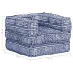 vidaXL Pouf modulaire Indigo Tissu