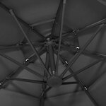 vidaXL Parasol de jardin à 4 niveaux avec mât en aluminium anthracite