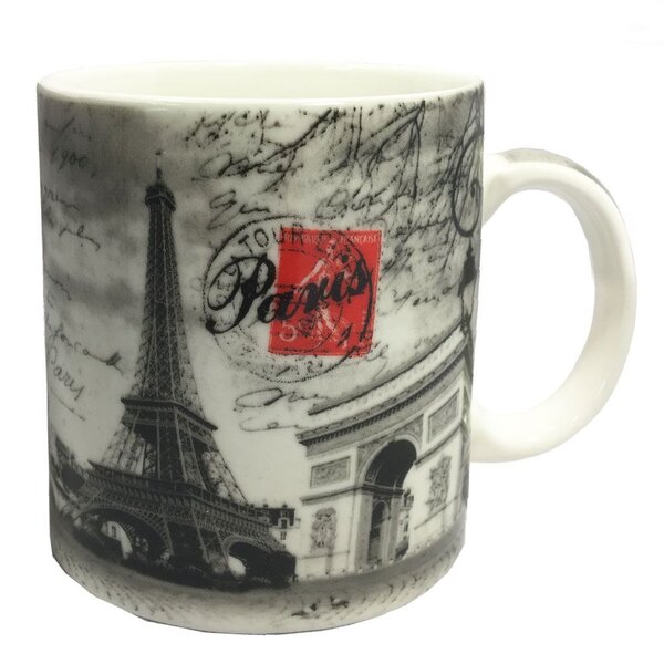 Tasse jumbo paris 11 cm - modèle noir et blanc