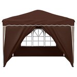 vidaXL Tente de fête pop-up 288 x 288 x 245 cm Marron Tissu Oxford