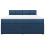 vidaXL Sommier à lattes de lit avec matelas Bleu 180x200 cm Tissu