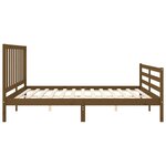 vidaXL Cadre de lit sans matelas marron miel 200x200cm bois pin massif