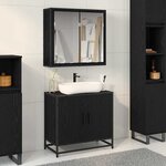 vidaXL Ensemble de mobilier de salle de bain 2 Pièces Chêne noir