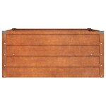 vidaXL Lit surélevé de jardin rouillé 100x100x45 cm acier corten
