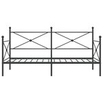 vidaXL Lit de repos sans matelas noir 107x203 cm acier