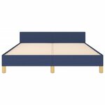 vidaXL Cadre de lit sans matelas bleu 140x190 cm tissu