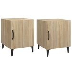 vidaXL Tables de chevet 2 Pièces Chêne Sonoma Bois d'ingénierie