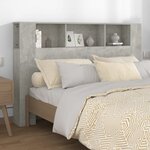 vidaXL Armoire de tête de lit Gris béton 160x18 5x104 5 cm