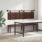vidaXL Tête de lit suspendue Marron Simili cuir