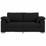 vidaXL Canapé Noir 180 x 77 x 82 cm tissu