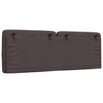vidaXL Coussin de tête de lit marron foncé 120 cm tissu