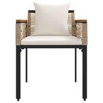 vidaXL Ensemble de meubles d'extérieur 3 Pièces Beige et blanc crème