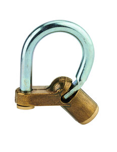 THIRARD - Cadenas d'artillerie 29   talon coudé  anse acier zingué  condamnation triangle 5 mm - THIRARD