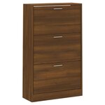vidaXL Armoire à chaussures Chêne marron 63x24x103cm Bois d'ingénierie