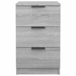 vidaXL Table de chevet Sonoma gris 40x36x65 cm