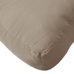 vidaXL Coussin de palette taupe 80x40x12 cm tissu