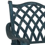 Ensemble de 2 chaises de jardin en aluminium vert vidaXL