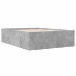 vidaXL Cadre de lit sans matelas gris béton 120x190 cm