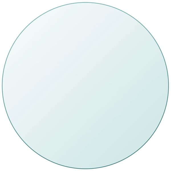 vidaXL Dessus de table ronde en verre trempé 800 mm