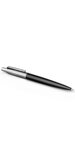 PARKER Jotter stylo bille, noir bond street, attributs chromés, recharge encre gel noire, pointe moyenne (0,7 mm), en écrin