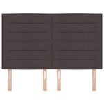 vidaXL Tête de Lit Design Lignes Marron Foncé 160 cm Tissu