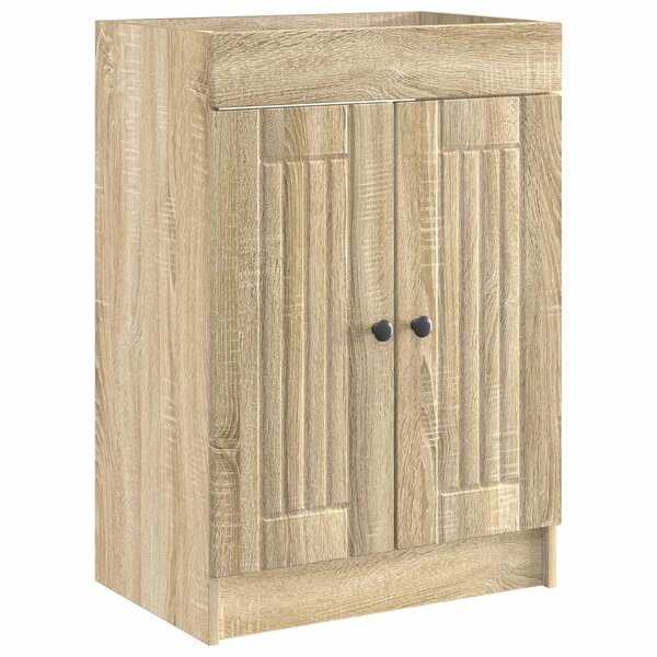 vidaXL Armoire sous évier de salle de bain Chêne Sonoma