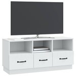 vidaXL Meuble TV Blanc 102 x 34 5 x 47 cm Bois d'ingénierie