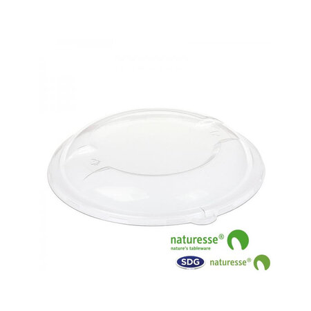 Couvercle dôme pla  transparent pour bol 14970 et 14971 - sdg - lot de 240 - acide polyactique (pla)