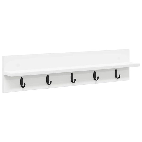 vidaXL Porte-manteau mural Blanc 80 x 10.5 x 18 cm Bois d'ingénierie