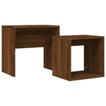 vidaXL Tables basses gigognes 2 Pièces chêne marron bois d'ingénierie