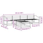 vidaXL Ensemble de canapés d'extérieur 5 Pièces Naturel