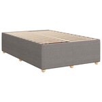 vidaXL Sommier à lattes de lit avec matelas Taupe 120x200 cm Tissu