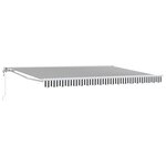 vidaXL Auvent rétractable électrique Anthracite et blanc 4 5 × 3 m
