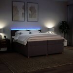 vidaXL Sommier à lattes de lit avec matelas Marron foncé 200x200 cm