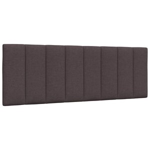 vidaXL Coussin de tête de lit marron foncé 120 cm tissu
