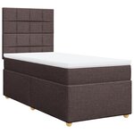 vidaXL Sommier à lattes de lit avec matelas Marron foncé 80x200 cm