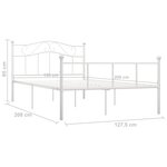vidaXL Cadre de lit sans matelas blanc métal 120x200 cm