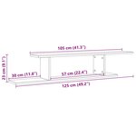 vidaXL Étagère TV murale chêne artisanal 125x18x23cm bois d'ingénierie
