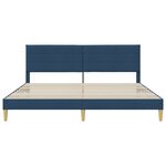 vidaXL Cadre de lit avec tête de lit Bleu 200 x 200 cm Tissu