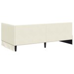 vidaXL Cadre de lit d'angle avec matelas Crème 90 x 200 cm Velours
