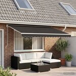 vidaXL Toile de rechange pour store banne 4x2 m Anthracite Polyester