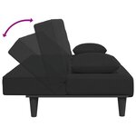 vidaXL Ensemble de canapés 2 Pièces avec coussins noir velours