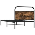 vidaXL Cadre de lit sans matelas 100x200 cm chêne fumé bois ingénierie