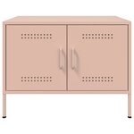 vidaXL Table basse rose 68x50x50 5 cm acier