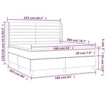 vidaXL Sommier à lattes de lit avec matelas Gris foncé 160x200cm Tissu