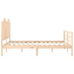 vidaXL Cadre de lit avec tête de lit 160x200 cm bois massif