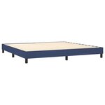 vidaXL Sommier à lattes de lit et matelas et LED Bleu 200x200 cm Tissu